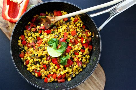 sauted-sweet-corn-with-red-pepper-and-cilantro image