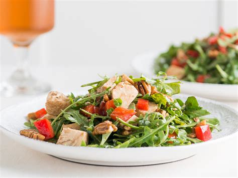 healthy-chicken-and-arugula-salad-recipe-food-wine image