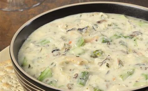 homemade-creamy-wild-rice-soup-shore-lunch image