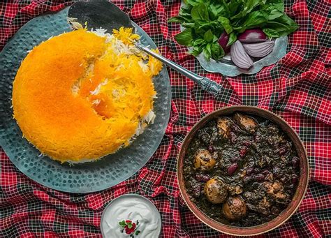 persian-cuisine-khoresh-e-ghormeh-sabzi-persian-herb image