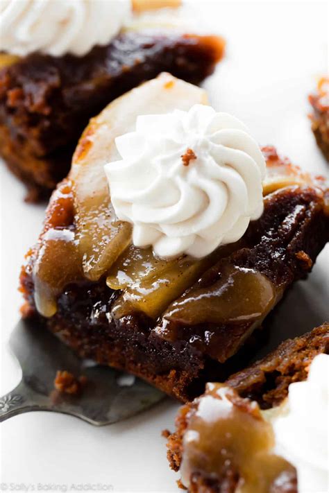 upside-down-pear-gingerbread-cake-sallys-baking-addiction image