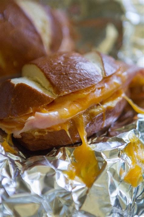 ham-cheese-honey-mustard-pretzel-sandwich-melts image