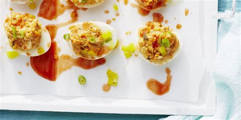 hot-chicken-deviled-eggs-recipe-myrecipes image