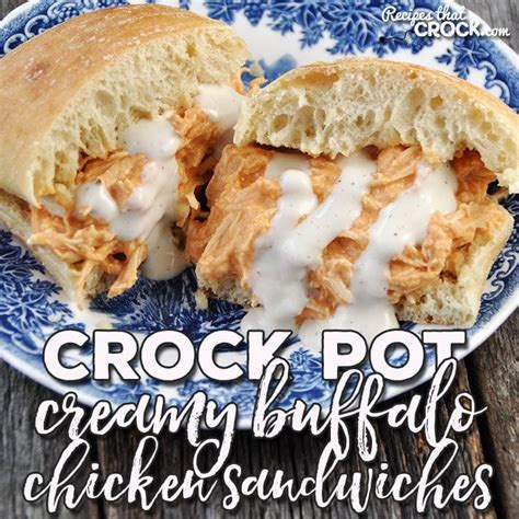 crock-pot-creamy-buffalo-chicken-sandwiches image