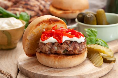 grilled-beef-and-turkey-burgers-with-basil-recipe-the image