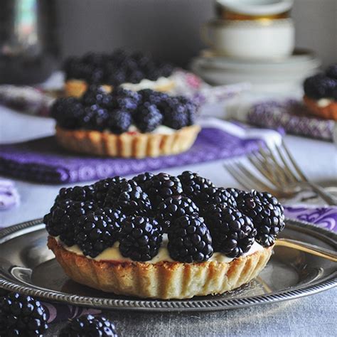 amaretto-custard-blackberry-tarts-of-batter-and-dough image