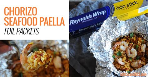chorizo-seafood-paella-foil-packets-girls-can-grill image