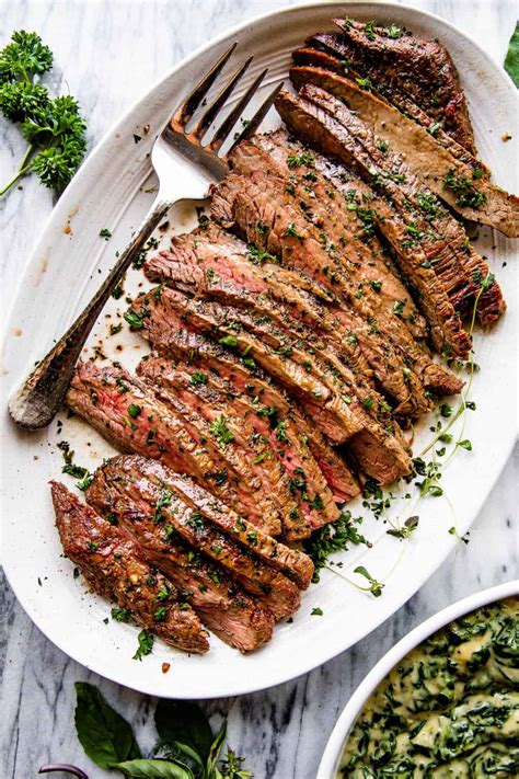 easy-marinated-london-broil-steak-recipe-diethood image