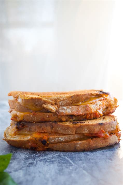 double-decker-honey-basil-grilled-cheese-sandwiches image