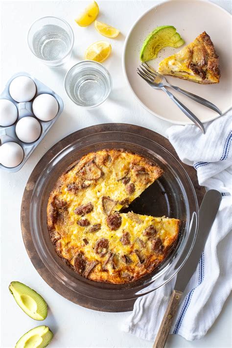 crustless-quiche-with-sausage-potatoes-bright-eyed-baker image