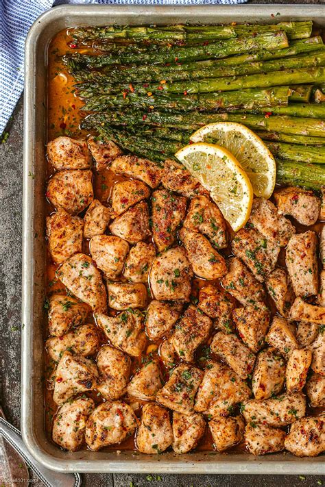 lemon-garlic-butter-chicken-baked-with-asparagus image
