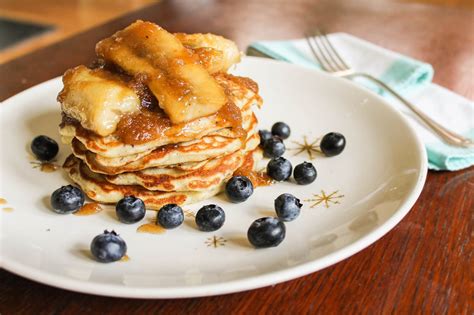 blueberry-flax-pancakes-with-caramelized-bananas image