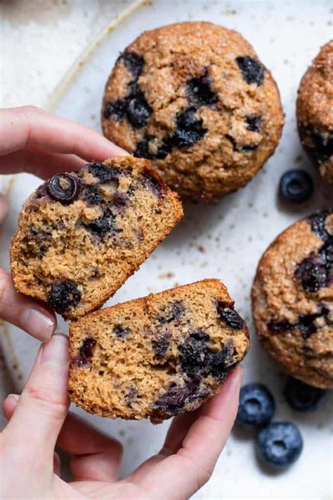 healthy-whole-wheat-blueberry-muffins-food-faith-fitness image