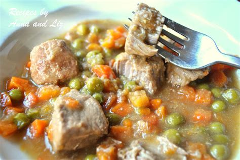 easy-veal-stew-with-wine-peas-and-carrots-2-sisters image