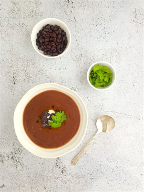 black-bean-and-roasted-red-pepper-soup-the-messy image