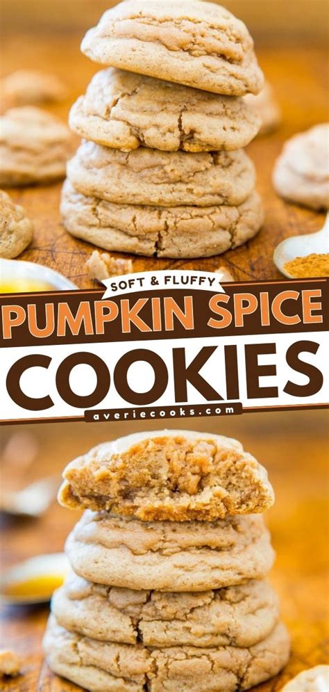 soft-puffy-pumpkin-spice-cookies-averie-cooks image