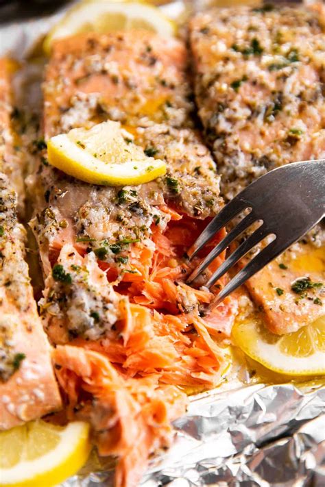 baked-lemon-garlic-butter-salmon-savory-nothings image