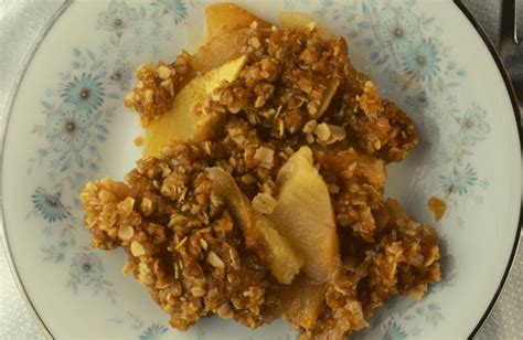 easy-apple-crisp-for-one-recipe-these-old-cookbooks image