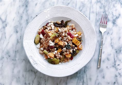harvest-farro-salad-with-brussels-sprouts-sweet image