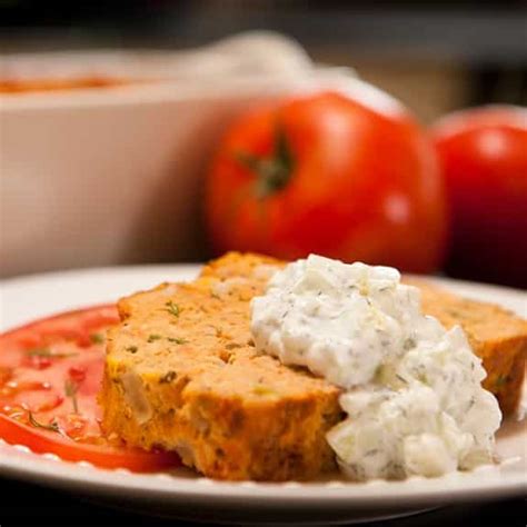 slow-cooker-salmon-loaf-with-cucumber-dill-sauce image