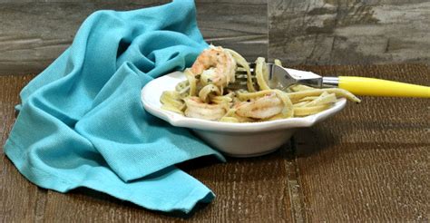 skinny-shrimp-alfredo-healthy-shrimp-pasta image