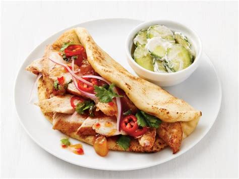 spicy-chicken-naan-wraps-recipe-food-network-kitchen image