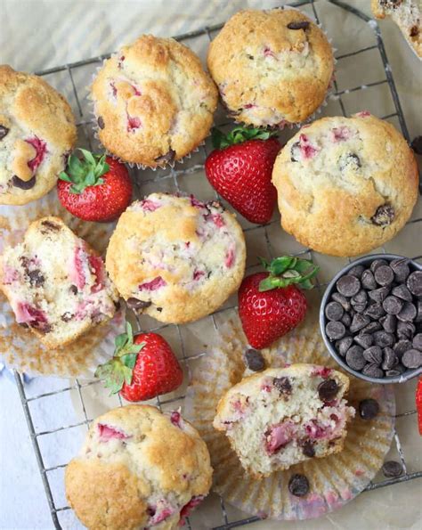 strawberry-chocolate-chip-muffins-boston-girl-bakes image