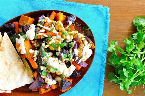 middle-eastern-roasted-vegetables-with-tahini-drizzle image