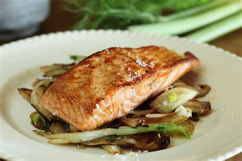 pan-fried-salmon-with-fennel-recipe-maggie-beer image