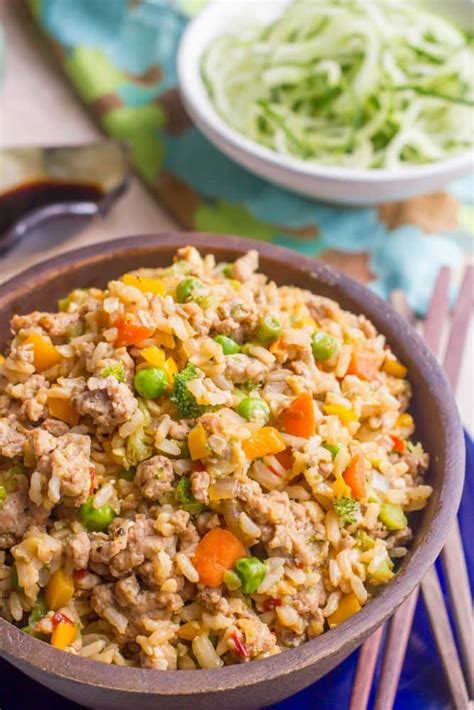 spicy-pork-fried-rice-family-food-on-the-table image