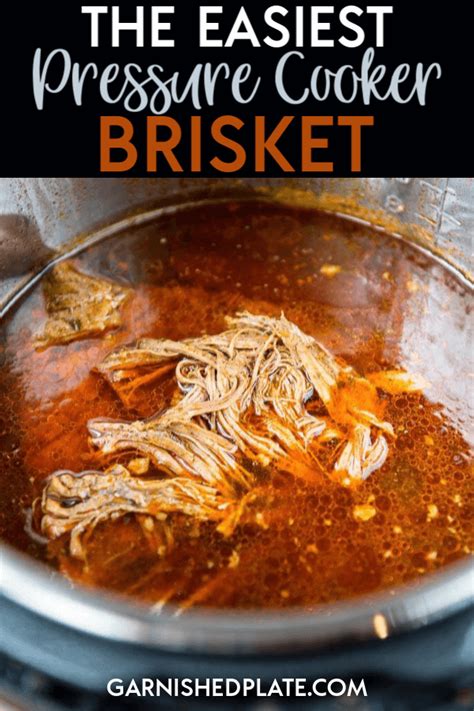 the-easiest-pressure-cooker-brisket-garnished-plate image