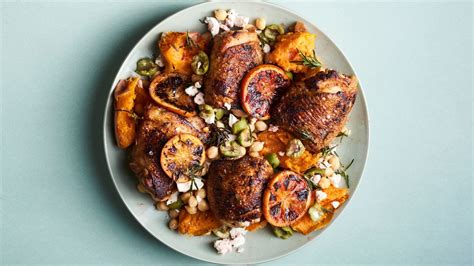 charred-chicken-with-sweet-potatoes-and-oranges-recipe-bon image