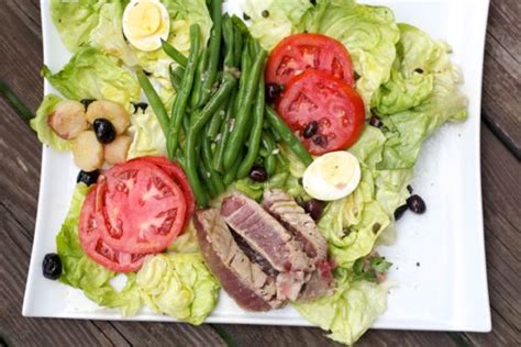 seared-tuna-nicoise-salad-with-shallot-vinaigrette image