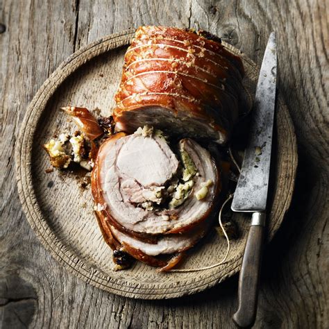 roast-loin-of-pork-with-pear-stuffing-recipe-red-online image