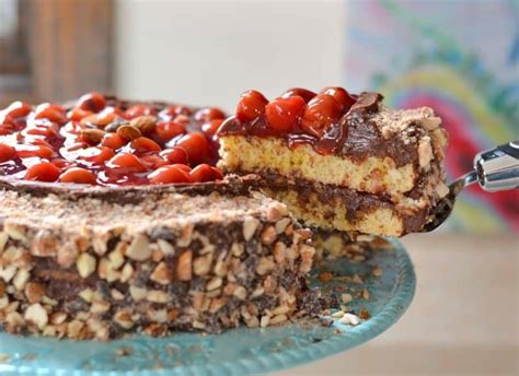 chocolate-cherry-almond-cake-swedish-almond-cake image