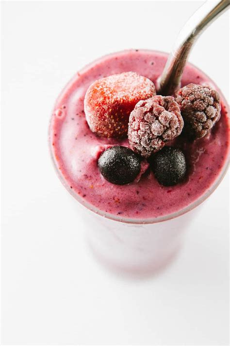 mixed-berry-yogurt-smoothie-the-simple image