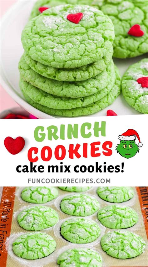 grinch-cookies-easy-cake-mix-cookies-fun-cookie image