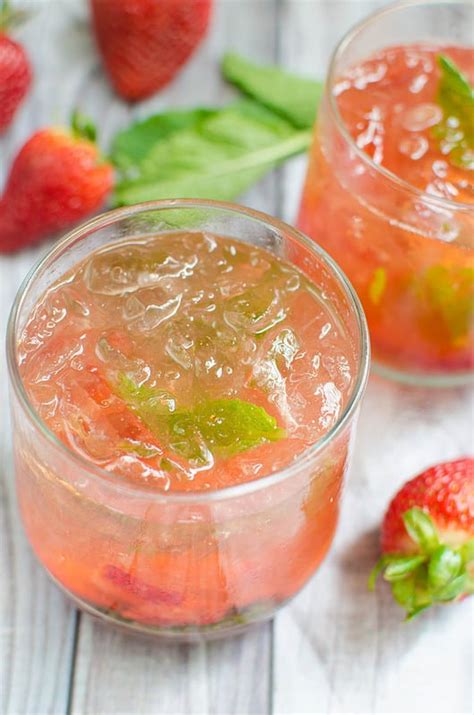 strawberry-basil-bourbon-smash-fake-ginger image
