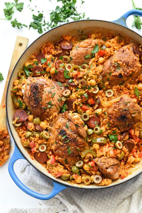 spanish-chicken-and-rice-recipe-foodiecrushcom image
