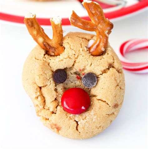 easy-peanut-butter-reindeer-cookies-baking-beauty image