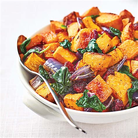 roasted-butternut-squash-with-baby-spinach-cranberries image