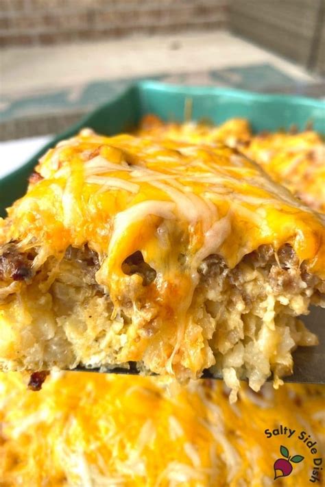 easy-cheesy-tater-tot-breakfast-casserole-with-sausage image