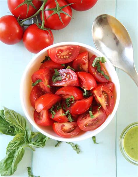 fresh-tomato-salad-with-basil-balsamic-vinaigrette image