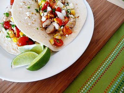 soft-tacos-with-chicken-and-tomato-corn-salsa-good image