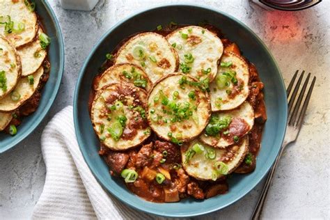 lamb-beef-mushroom-stew-with-parmesan-potatoes image