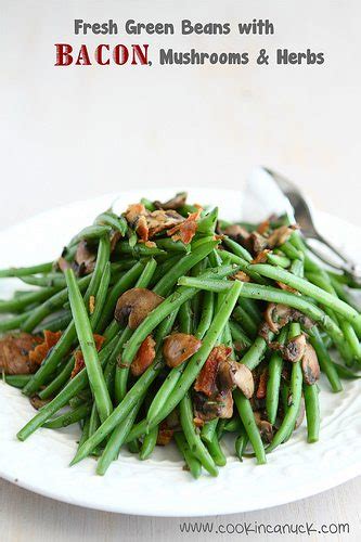 fresh-green-beans-with-bacon-mushrooms-herbs image