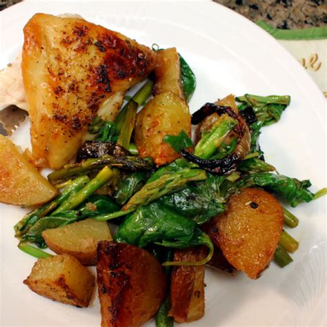 pan-roasted-lemon-chicken-with-potatoes-asparagus image