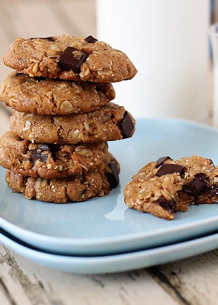 chocolate-chip-almond-butter-oatmeal-cookies-good image