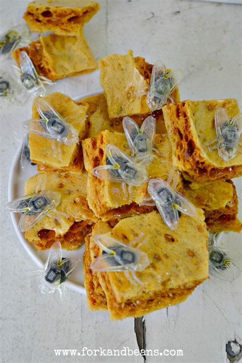 homemade-vegan-honeycomb-fork-and-beans image