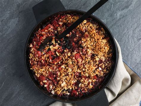 mixed-berry-crisp-with-matzo-streusel-food-wine image